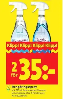 ICA Kvantum ICA Rengöringsspray erbjuda