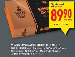 Willys THE BURGER VAULT Marrowbone beef burger erbjuda