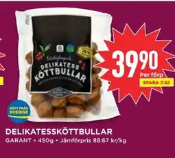 Willys Garant Delikatessköttbullar erbjuda