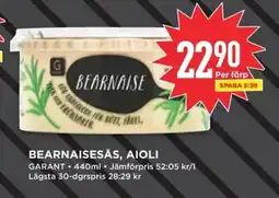 Willys Garant Bearnaisesås, aioli erbjuda