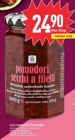 Willys Garant Soltorkade tomater erbjuda