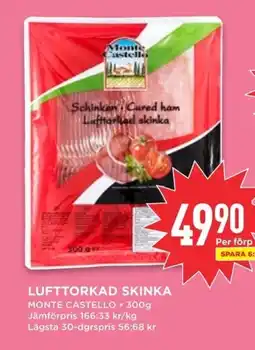 Willys Monte Castello Lufttorkad skinka erbjuda