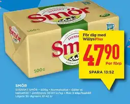 Willys Smör erbjuda