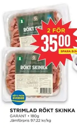 Willys Garant Strimlad rökt skinka erbjuda