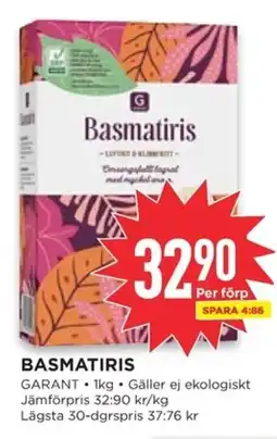 Willys Garant Basmatiris erbjuda