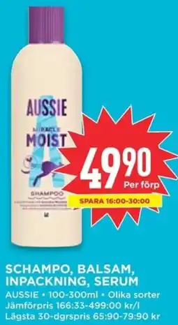 Willys AUSSIE Schampo, balsam, inpackning, serum erbjuda