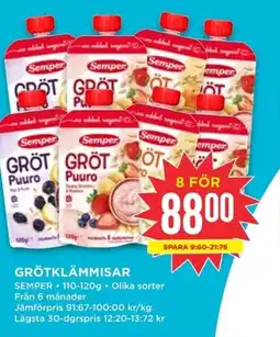 Willys Semper Grötklämmisar erbjuda