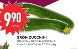Willys Grön zucchini erbjuda