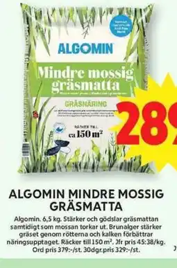 ICA Maxi Algomin mindre mossig gräsmatta erbjuda