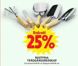 ICA Maxi Rostfria trädgårdsredskap erbjuda