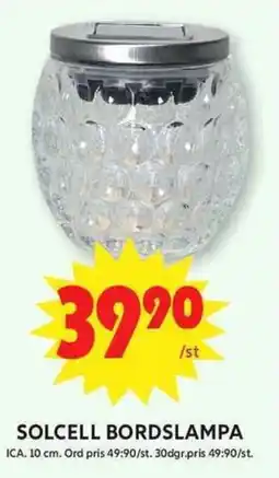 ICA Maxi Solcell bordslampa erbjuda