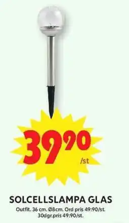 ICA Maxi Solcellslampa glas erbjuda