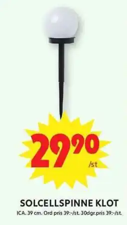 ICA Maxi Solcellspinne klot erbjuda