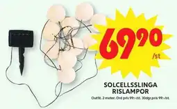 ICA Maxi Solcellsslinga rislampor erbjuda