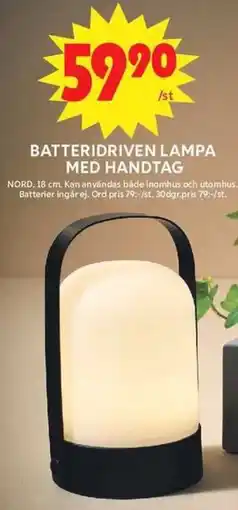 ICA Maxi Batteridriven lampa med handtag erbjuda