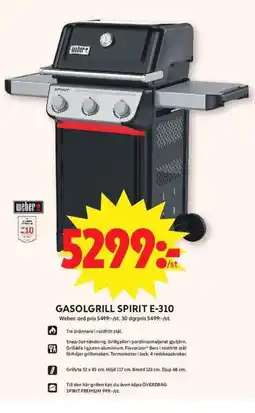 ICA Maxi Weber Gasolgrill spirit e-310 erbjuda