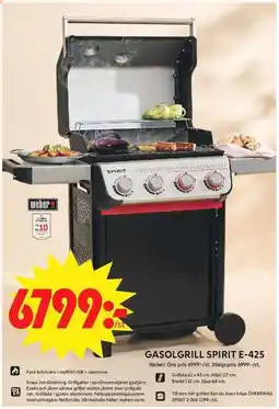 ICA Maxi Weber Gasolgrill spirit e-425 erbjuda