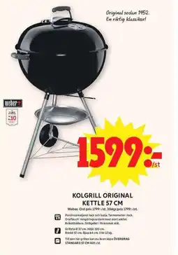 ICA Maxi Weber Kolgrill original kettle erbjuda