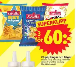 ICA Supermarket Estrella Chips, Ringar och Bågar erbjuda