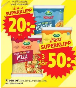 ICA Supermarket Arla Riven ost erbjuda