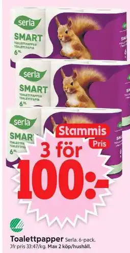 ICA Supermarket Serla Toalettpapper erbjuda