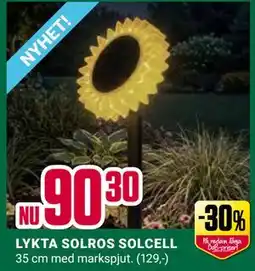 ÖoB LYKTA SOLROS SOLCELL erbjuda