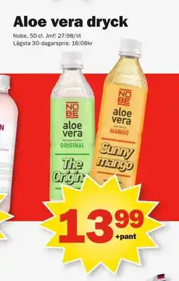 Pekås Aloe vera dryck erbjuda