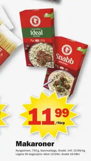 Pekås Makaroner erbjuda