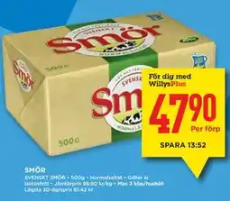 Willys SMÖR, Medlemspris erbjuda