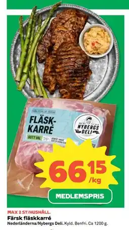 Coop Daglivs Färsk fläskkarré, Medlemspris erbjuda