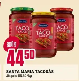 ÖoB SANTA MARIA TACOSÅS erbjuda