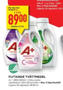 Willys Hemma FLYTANDE TVÄTTMEDEL, Medlemspris erbjuda