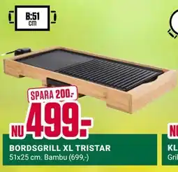ÖoB BORDSGRILL XL TRISTAR erbjuda