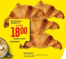 Willys CROISSANT, Medlemspris erbjuda