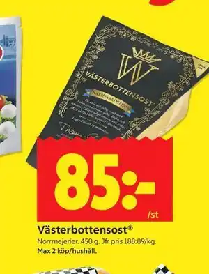 ICA Kvantum Västerbottensost erbjuda