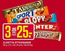 ÖoB CLOETTA STYCKSAKER erbjuda