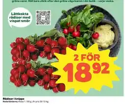 Coop Daglivs Rädisor i knippe erbjuda