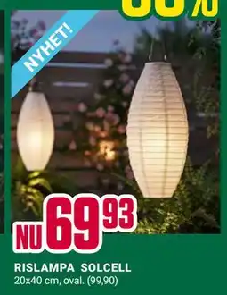 ÖoB RISLAMPA SOLCELL erbjuda