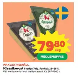 Coop Daglivs Klassikerost, Medlemspris erbjuda