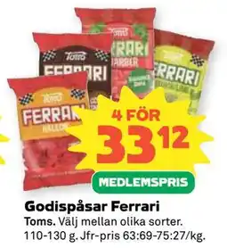 Coop Daglivs Godispåsar Ferrari, Medlemspris erbjuda
