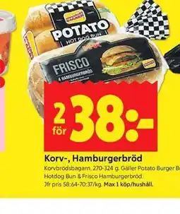 ICA Kvantum Korv-, Hamburgerbröd erbjuda