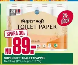 ÖoB SUPERSOFT TOALETTPAPPER erbjuda