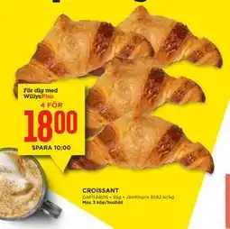 Willys Hemma CROISSANT, Medlemspris erbjuda