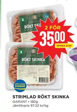 Willys STRIMLAD RÖKT SKINKA erbjuda