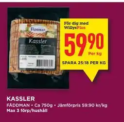 Willys KASSLER, Medlemspris erbjuda