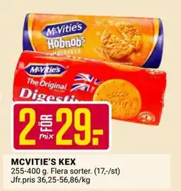 ÖoB MCVITIE’S KEX erbjuda