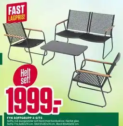 ÖoB FYN SOFFGRUPP 4-SITS erbjuda