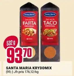 ÖoB SANTA MARIA KRYDDMIX erbjuda