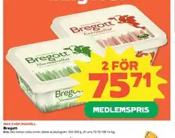 Coop Daglivs Bregott, Medlemspris erbjuda