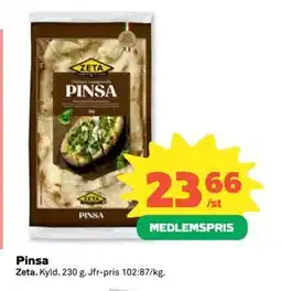 Coop Daglivs Pinsa, Medlemspris erbjuda